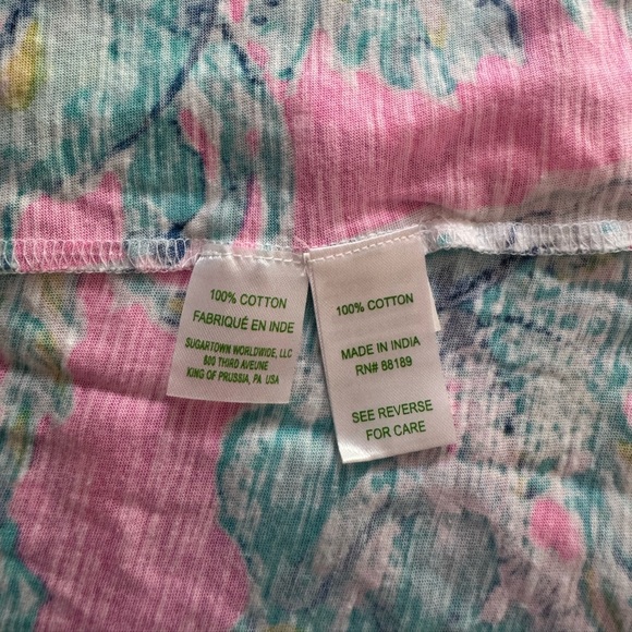 Lilly Pulitzer Essie Sleeveless Tank Top SZ XS Raz Berry Lobsters In Love - Picture 12 of 12